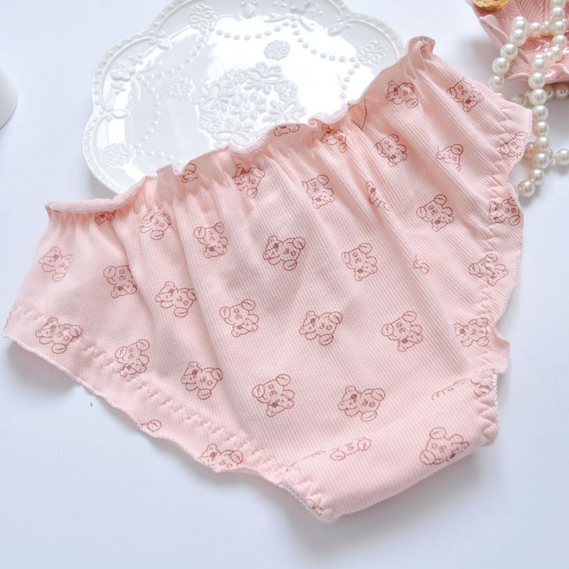 Cute Bear Print Cotton Panties