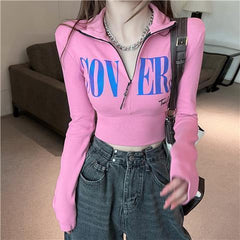 Slim Fit Long Sleeve Crop Top