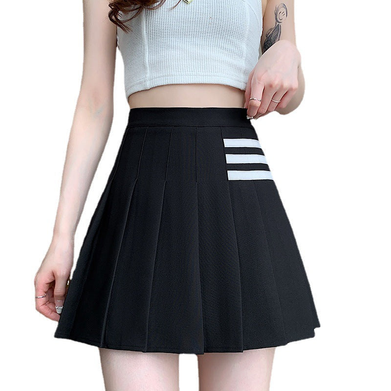 Pleated Knee Length Skirt