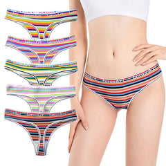 Rainbow Stripe Thong Panty