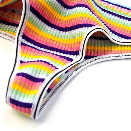 Rainbow Stripe Thong Panty