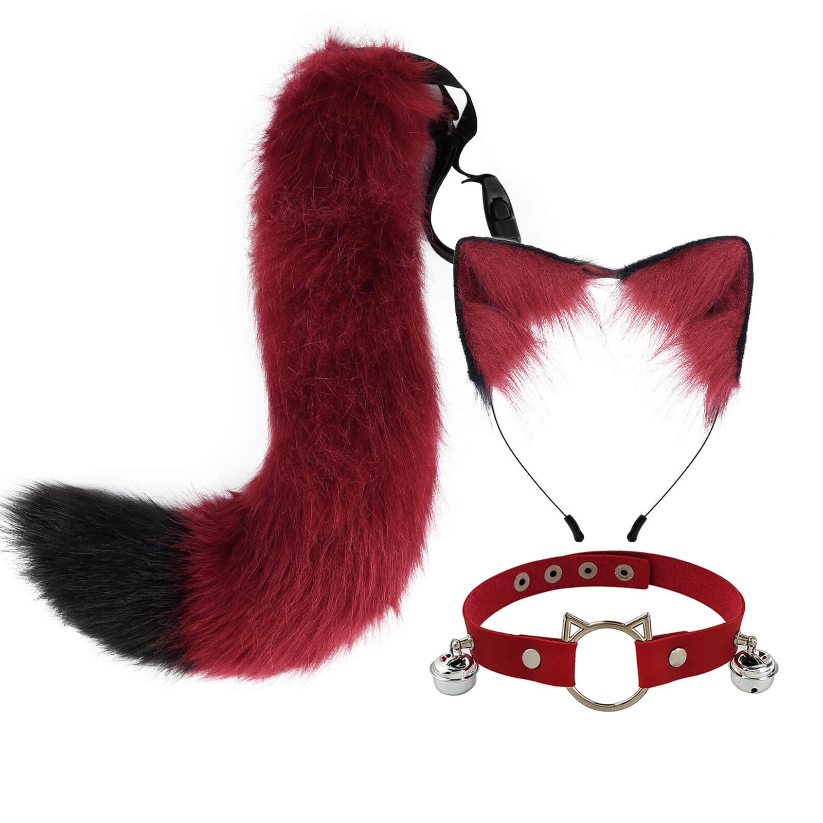 Cat Ears And Tail With Collar Set