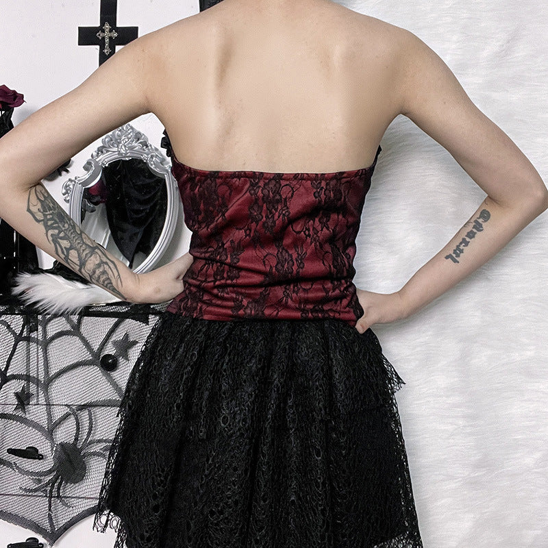 Red Gothic Corset Top