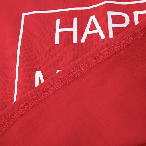 "Happy Moment" Solid Crop Tee