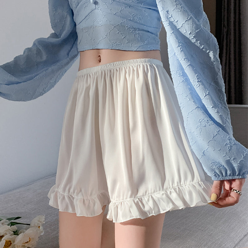 Ruffle Hem Shorts