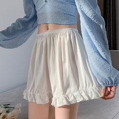 Ruffle Hem Shorts