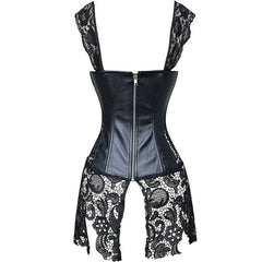 Lace Leather Corset