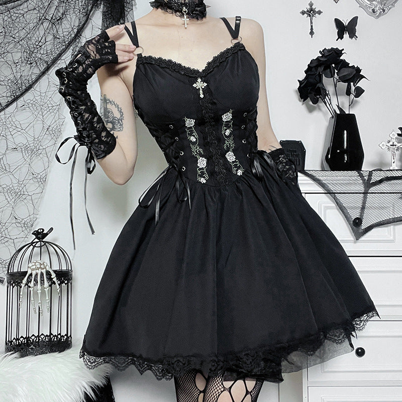 Gothic Black Sundress