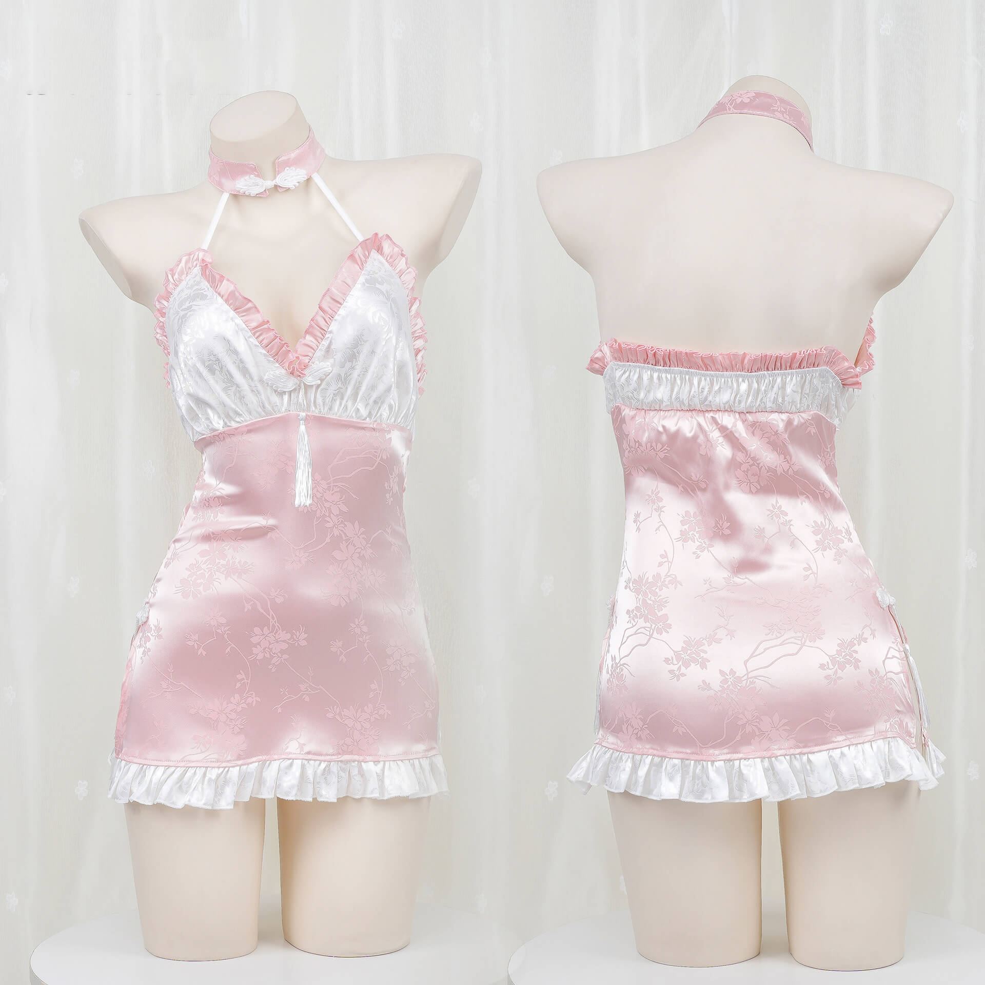 Halter Pink Lingerie Dress