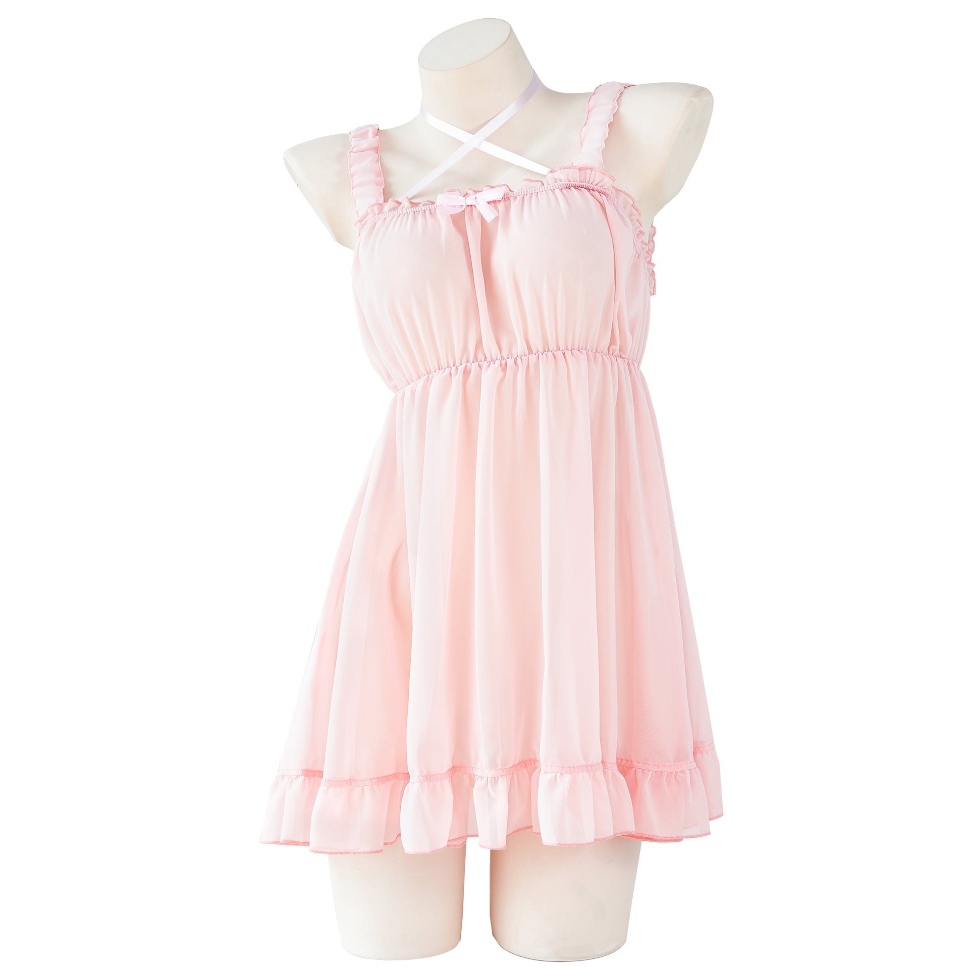 Pink Chiffon Lingerie Dress