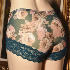 Sissy Oversize Floral Print Pouch Panties