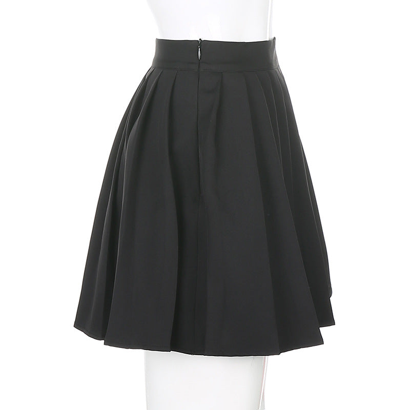 High Waist Pleated Skirt