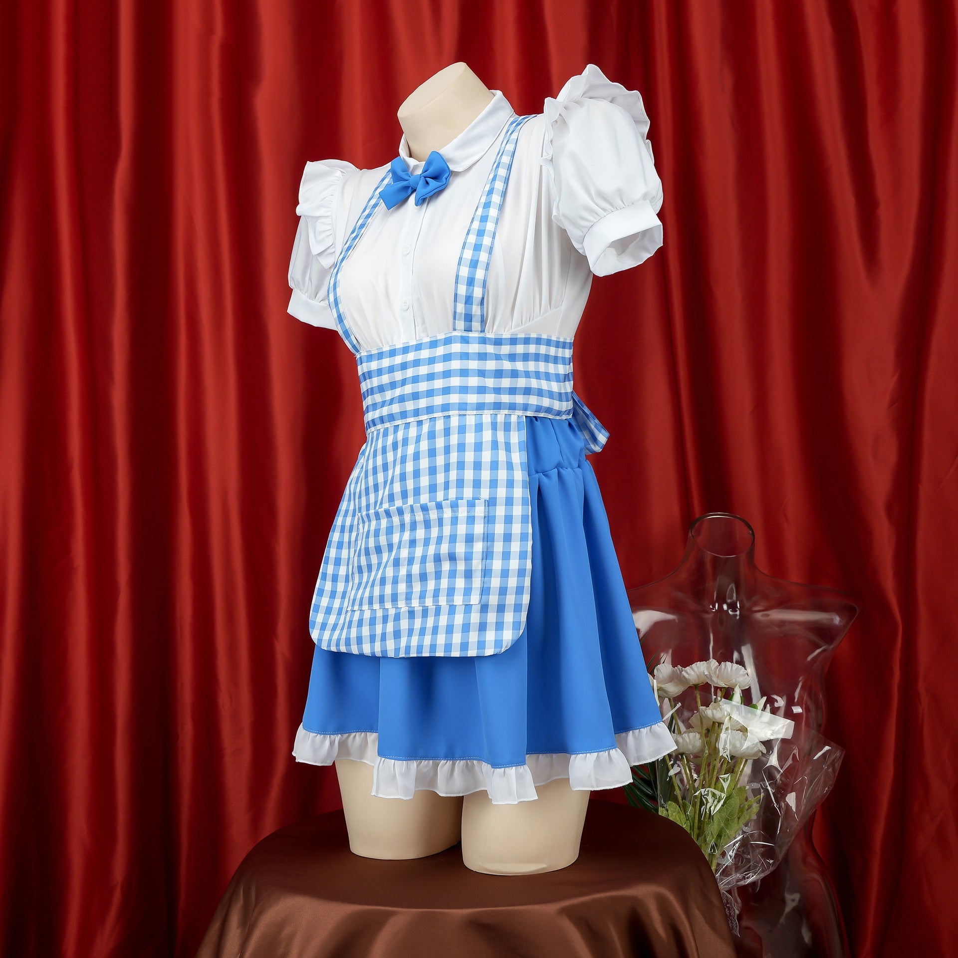 Blue And White Maid Dress Lingerie