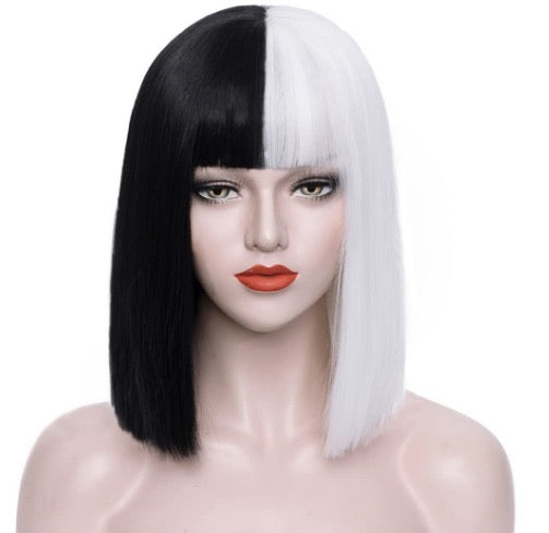 Black And White Cosplay Wig