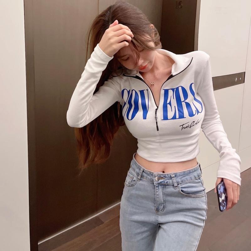 Slim Fit Long Sleeve Crop Top