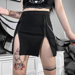 Black Gothic Short Skirt