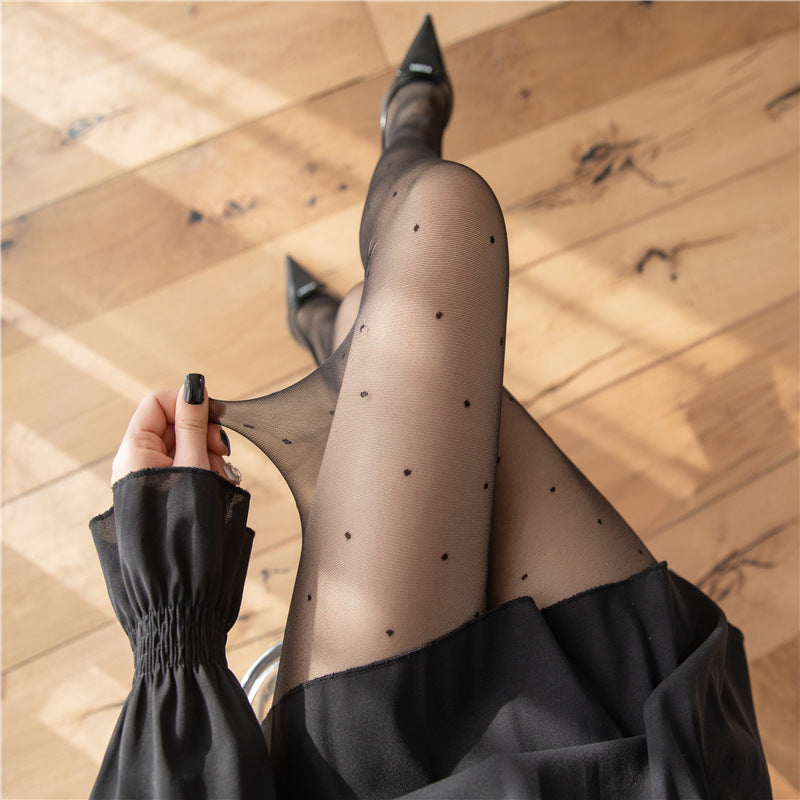 Black Pantyhose With Dots