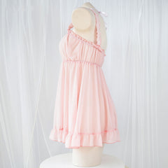 Pink Chiffon Lingerie Dress