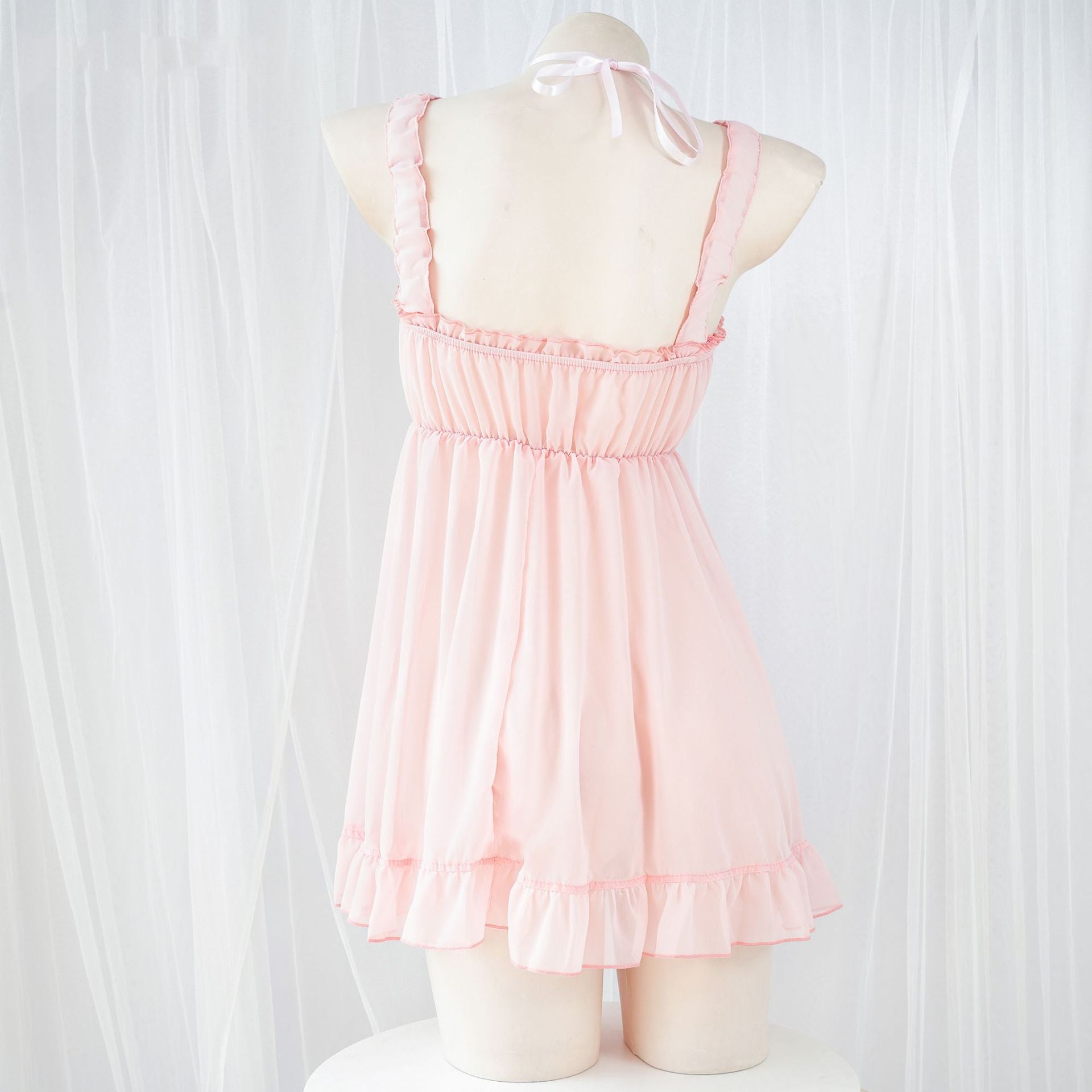 Pink Chiffon Lingerie Dress