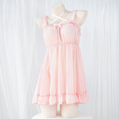 Pink Chiffon Lingerie Dress