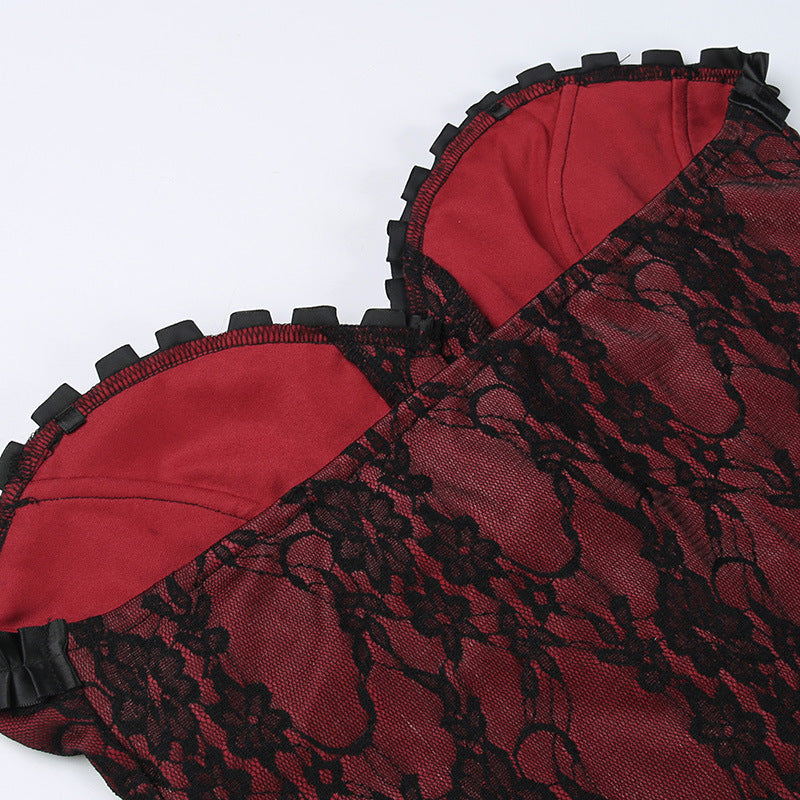 Red Gothic Corset Top