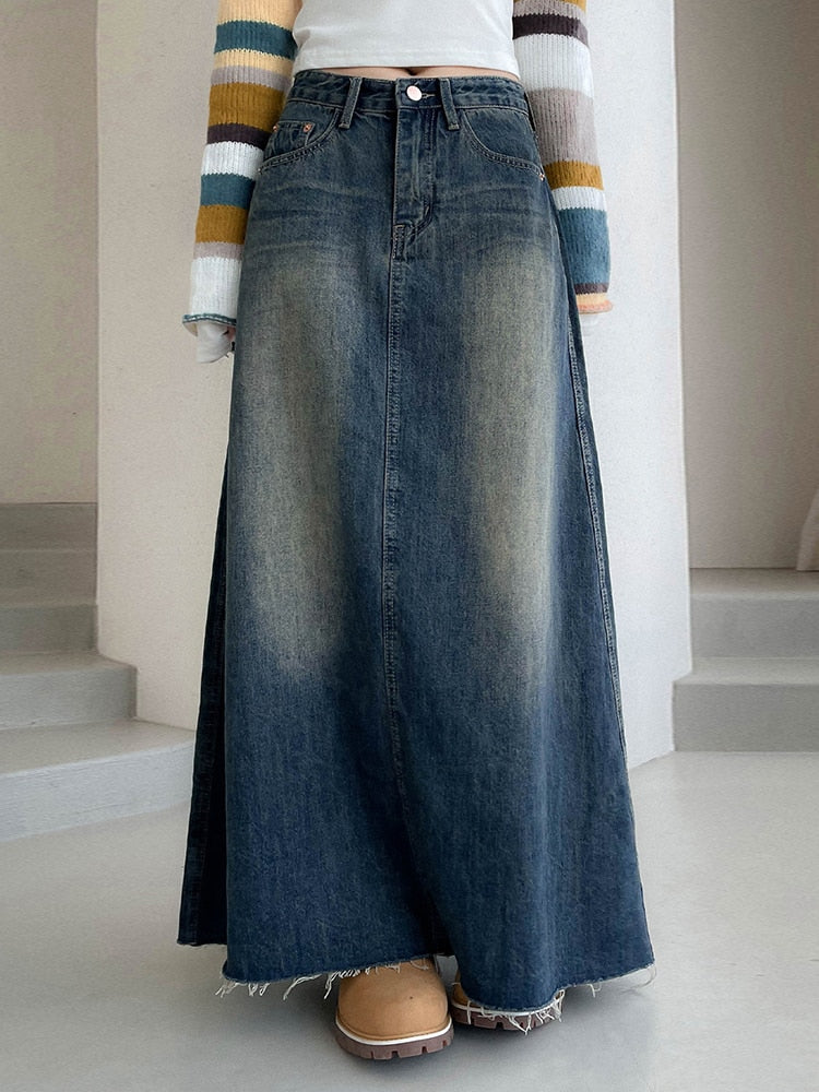 Vintage Harajuku Denim Skirt - Kaysmar