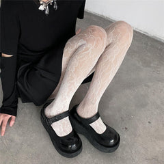 Floral Lace Pantyhose