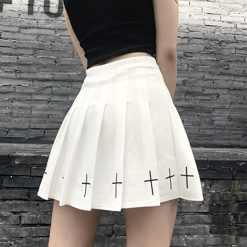 Femboy Pleated Skirt With Cross