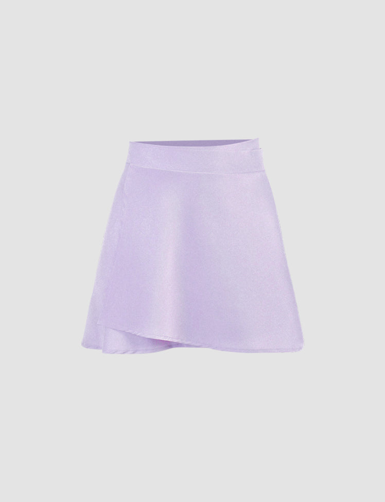 Flared Sleeve Tie Crop Top And Mini Skirt Co Ord Sets