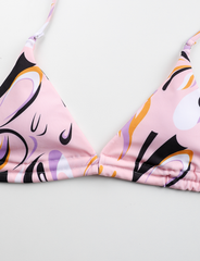 Halter Floral Print Underwire Bikini Set