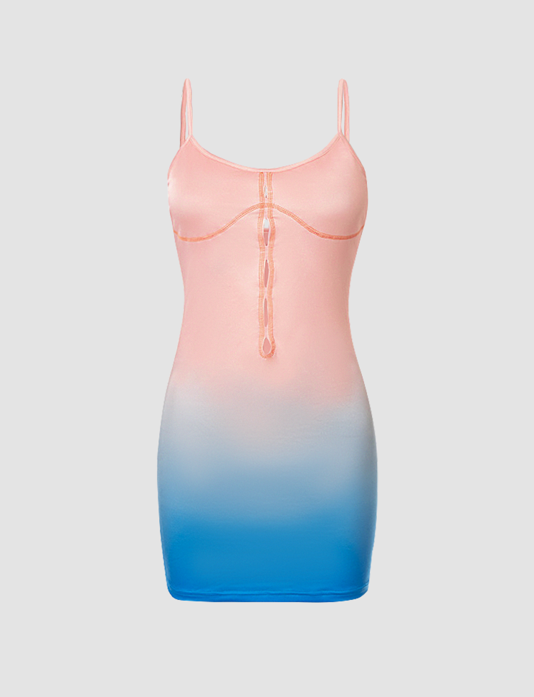 Gradient Color Cami Dress