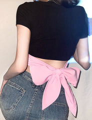 Bow Tie Back Crop Top