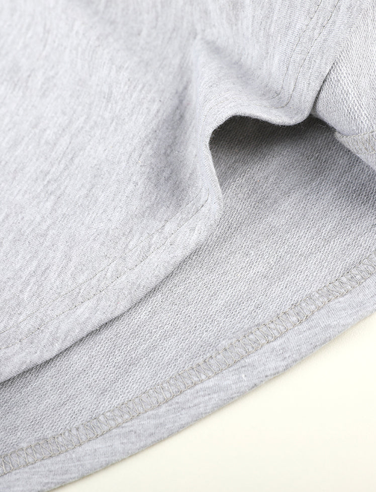 Solid Sweatshirt&Vest&Shorts Three-piece Set