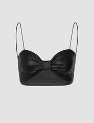 Black Bow Camisole Wrap Top