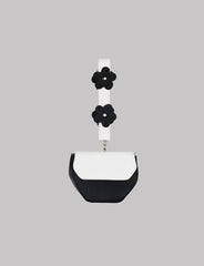 Black&White Cute Flower Handbag