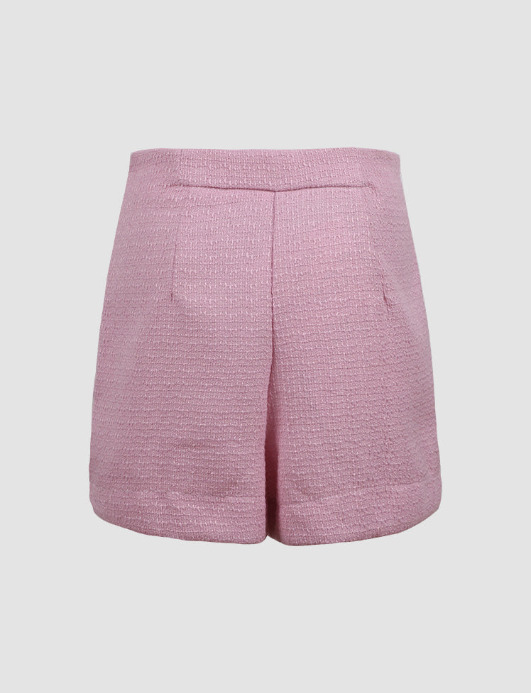 Pink Casual Shorts