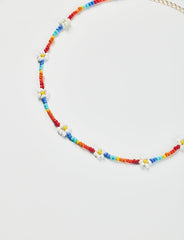 Ethnic Colorful Daisy Necklace