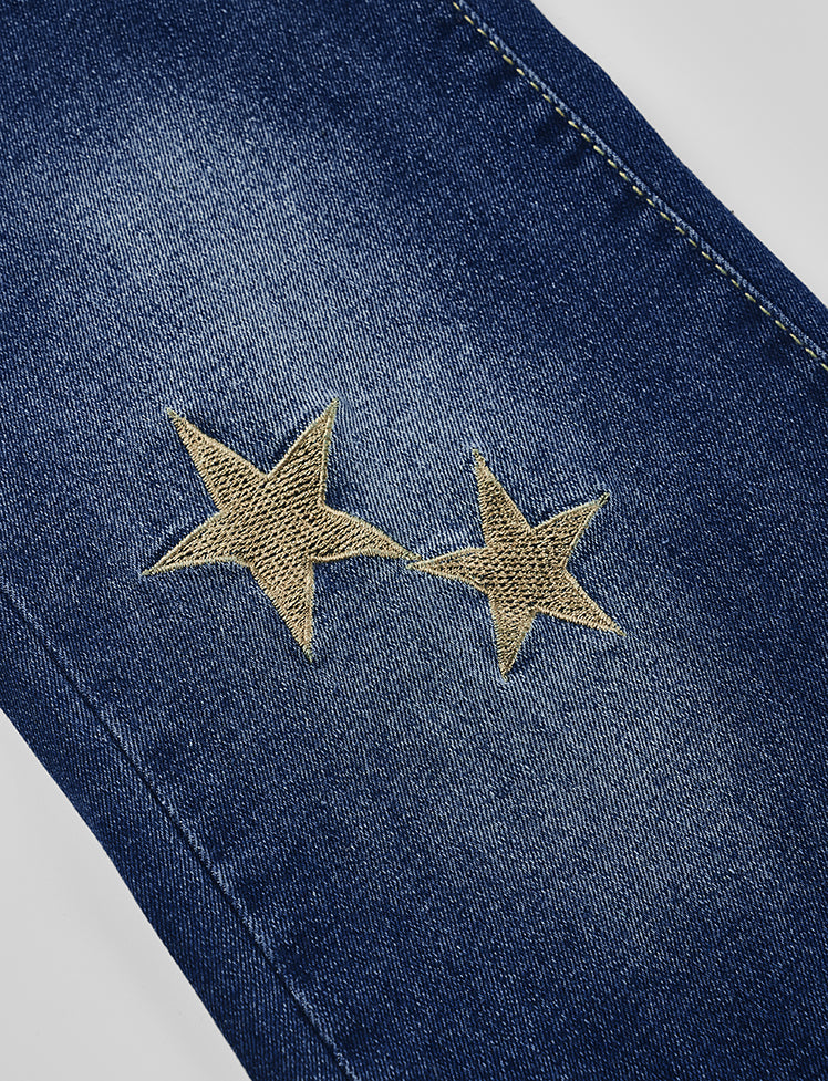 Star Pattern Low Waist Jeans