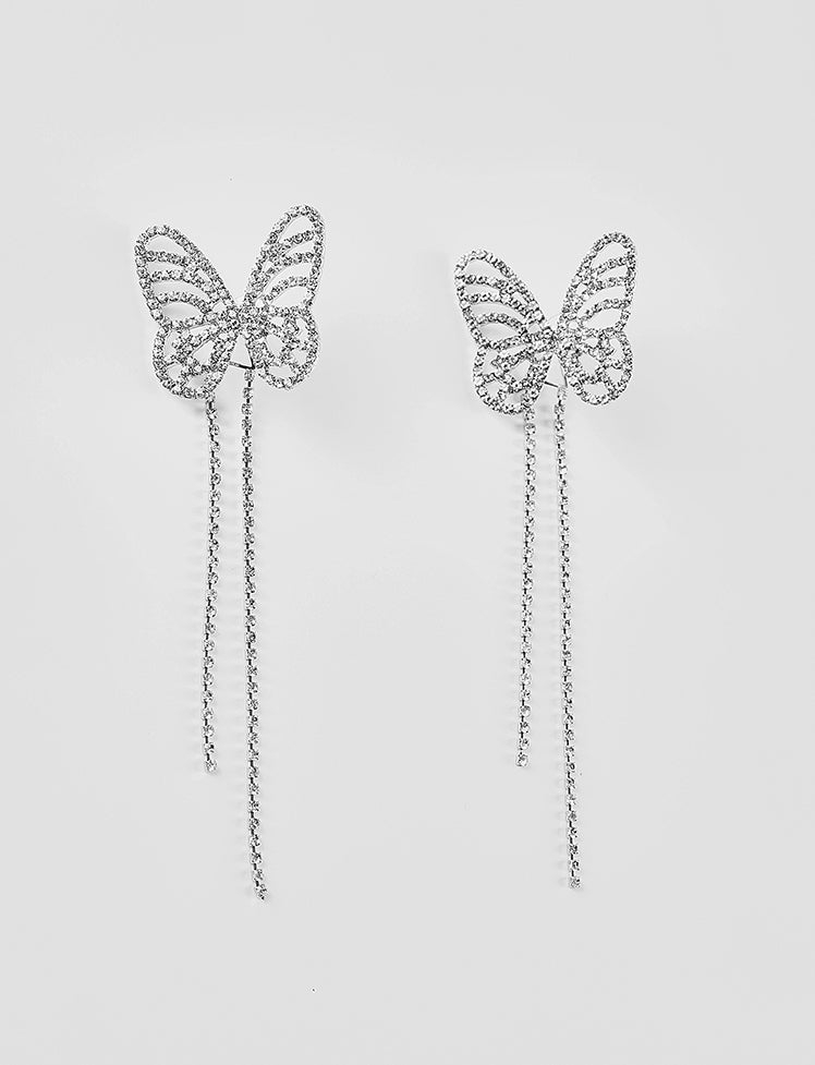 Sparkling Rhinestone Butterfly Earring