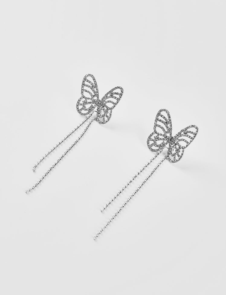 Sparkling Rhinestone Butterfly Earring