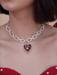 Heart Pearl Necklace