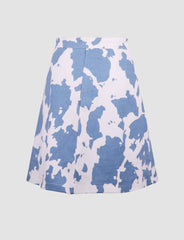 Blue Tie-Dye Mini Skirt