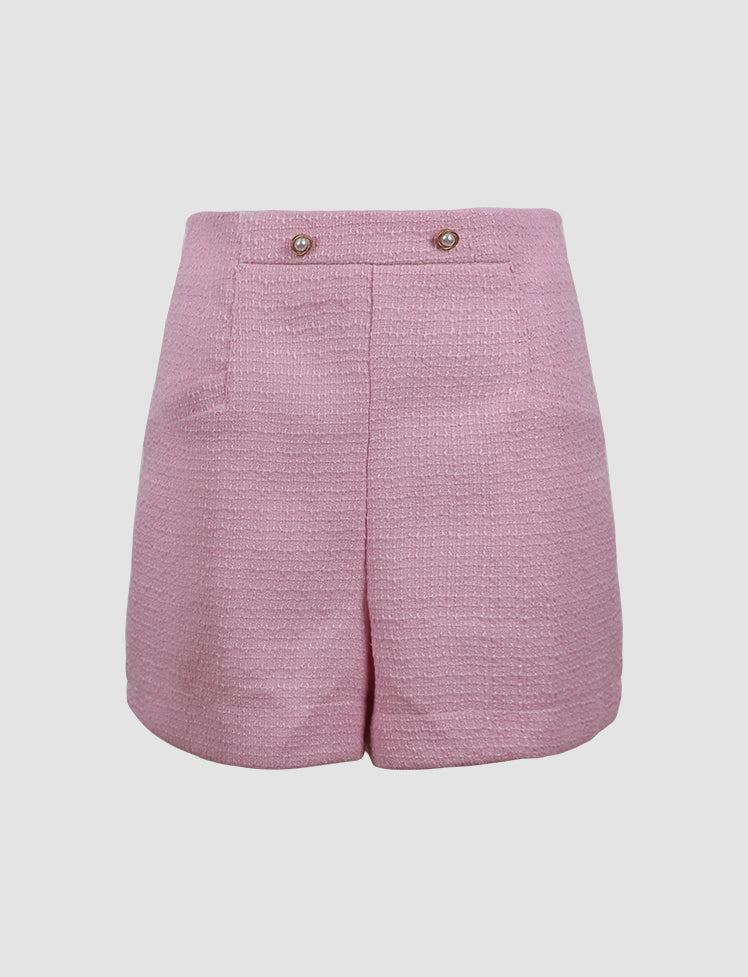 Pink Casual Shorts