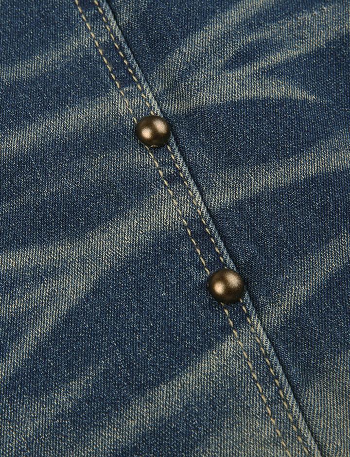 Low Rise Studded Y2K Vintage Flared Jeans