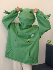 Fancy Design Frog Hooded Couple Sweatshirt