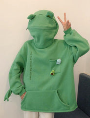 Fancy Design Frog Hooded Couple Sweatshirt