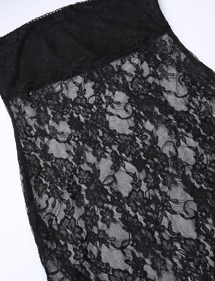 Tube Top Lace Slim Dress