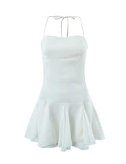 A-line Strapless Halter Neck Summer Slim Little Dress