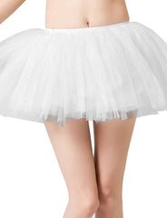 Ballerina Mesh Short Pleated Tutu Skirt