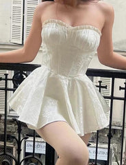 One Shoulder Retro   Ballet Summer Dress